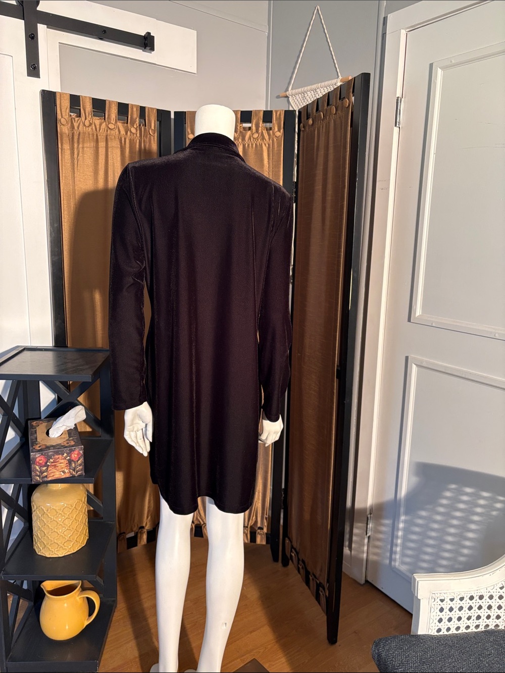 Long Black Cover-Up Jacket - Picture 4 of 4
